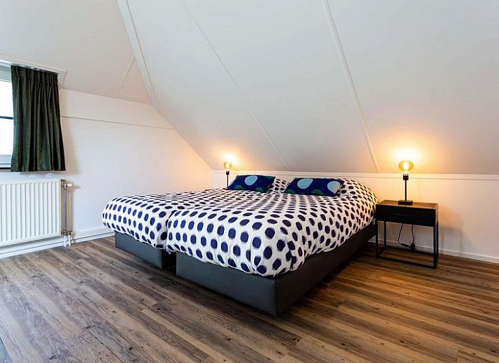 Grundriss des Boshoeve 10 Personen Wellness Spa in Lunteren, Veluwe, mit Uebersicht der Schlafzimmer und Badezimmer.