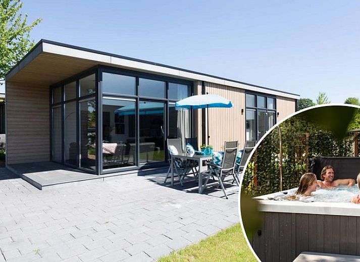 Modul II 5 Personen Wellness in Lunteren mit Terrasse und Jacuzzi, ideal fuer Entspannung auf der Veluwe.