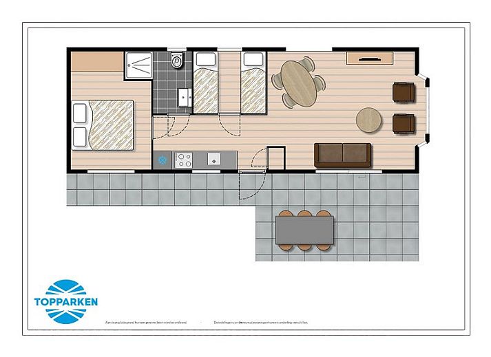 Ferienhaus fuer 4 Personen in Lunteren, Veluwe, Gelderland mit gemuetlicher Terrasse und Garten fuer entspanntes Wohnen im Freien.