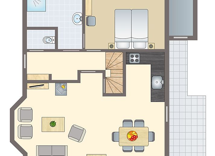 Landgoed 't Loo 6-person bungalow 6C3 in Oldebroek, Veluwe, Gelderland, surrounded by lush nature.