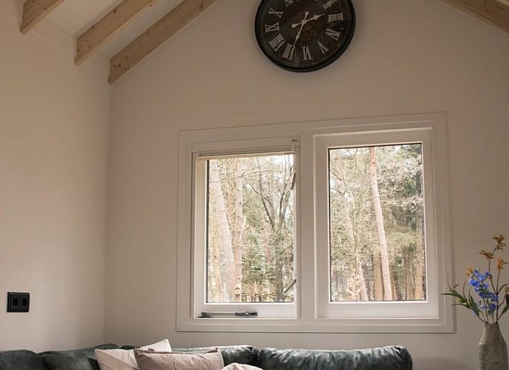 Rustiek vakantiehuisje in Uddel, Veluwe, met moderne voorzieningen en omgeven door bosrijke natuur.