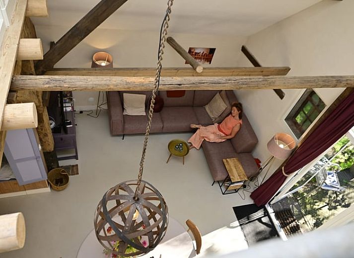 Aerial view of Cottage in Heerde, vacation home with large garden in Veluwe, Gelderland.