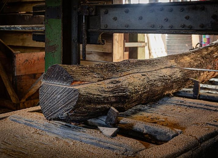 Authentieke houtzagerij bij Vakantiehuisje in Heerde, Veluwe, Gelderland.