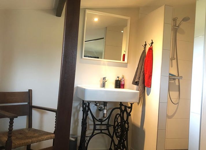 Cozy interior of Cottage in Wapenveld, Veluwe, Gelderland. Vacation home with stylish decor and views of the green garden.