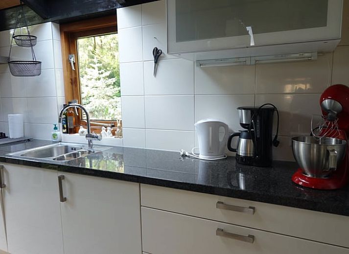 Rustiek bospad naar vakantiehuisje in Bennekom, gelegen op de Veluwe in Gelderland.