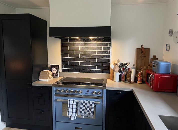 Outdoor area with barbecue and swing at Boshuis Denne, vacation home in Bennekom, Veluwe, Gelderland for conviviality.