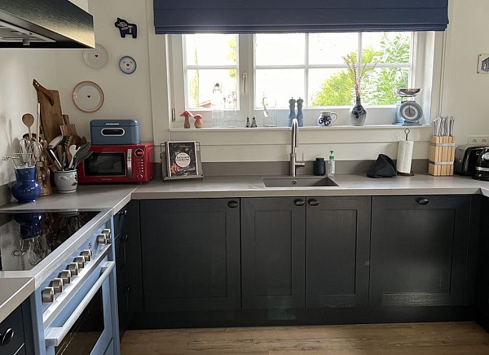 Outdoor area with barbecue and swing at Boshuis Denne, vacation home in Bennekom, Veluwe, Gelderland for conviviality.