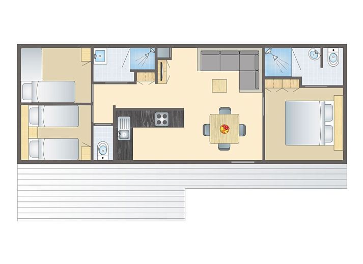 Unterkunft 3264101 - Ferienhaus Veluwe - Rabbit Hill | 6-persoons mobile home | 6MH1