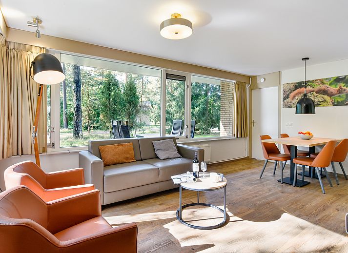 Terras van Rabbit Hill 4-persoons bungalow in Nieuw Milligen, Veluwe.