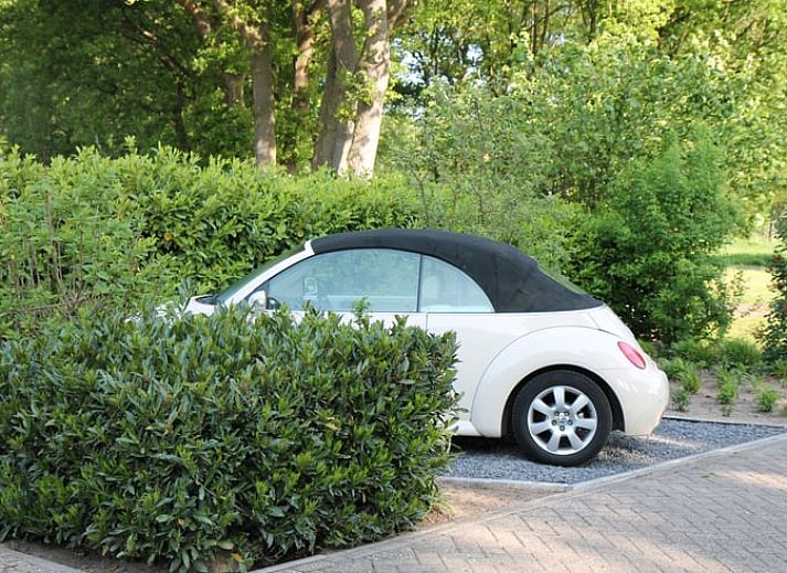 Gemuetlicher Innenbereich des Ferienhauses in Stroe, Veluwe, mit bequemen Sitzgelegenheiten.