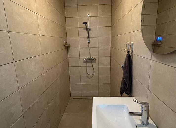 View from the kitchen of Holiday Home in Schildwolde, Groningen, with wide fields and a river in northeastern Groningen.