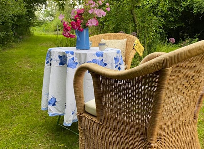Moderne badkamer in Vakantiehuisje in Molenrij, voorzien van een ruime douche en fris design.
