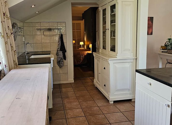 Charmante Fassade von Cottage in Bellingwolde, einem Ferienhaus im Suedosten von Groningen.