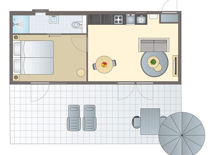 Verblijf 350632 - Bungalow Zuidoost Groningen - 2-persoons woning | 2B1