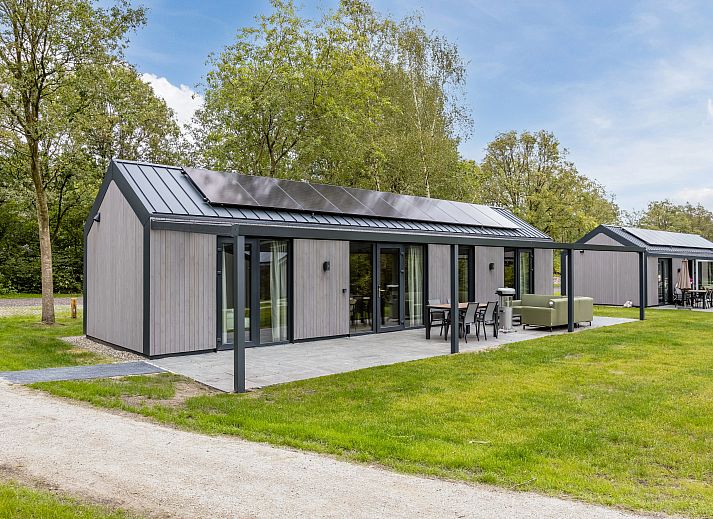 Moderne 4-persoons woning 4B2 met terras in Sellingen, Zuidoost Groningen, perfect voor een ontspannen vakantie.