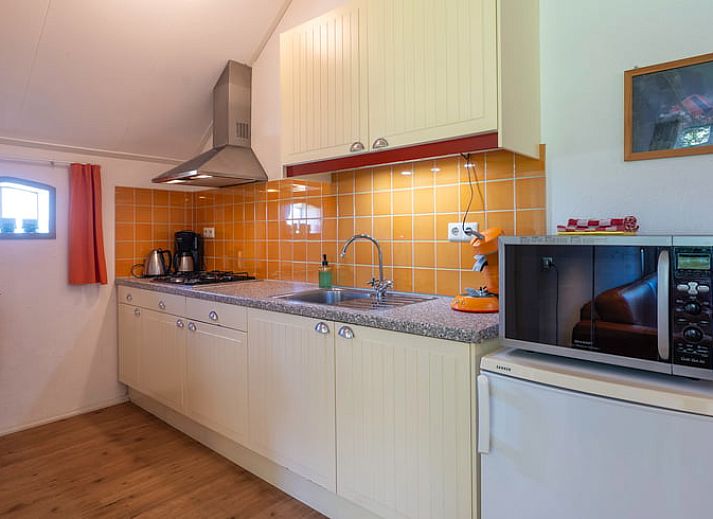 Ruime tuin bij Vakantiehuisje in Wedde, Zuidoost Groningen, vakantiehuis met kas en groene omgeving.