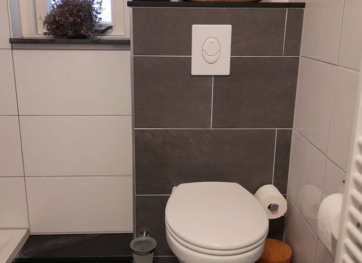 Moderne badkamer in Huisje in Marum, vakantiehuis in Zuidwest Groningen met stijlvolle inrichting.