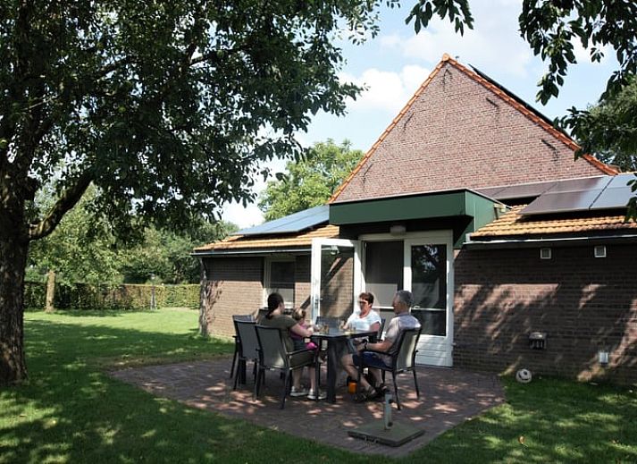 Aerial view of Holiday Home in Roggel, surrounded by lush nature in Central Limburg.