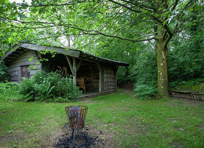 Huisje in Leudal, een rustiek vakantiehuis in Midden Limburg, omringd door weelderige natuur en een serene tuin.