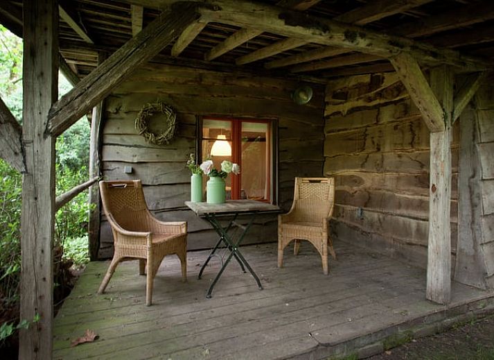 Huisje in Leudal, een rustiek vakantiehuis in Midden Limburg, omringd door weelderige natuur en een serene tuin.