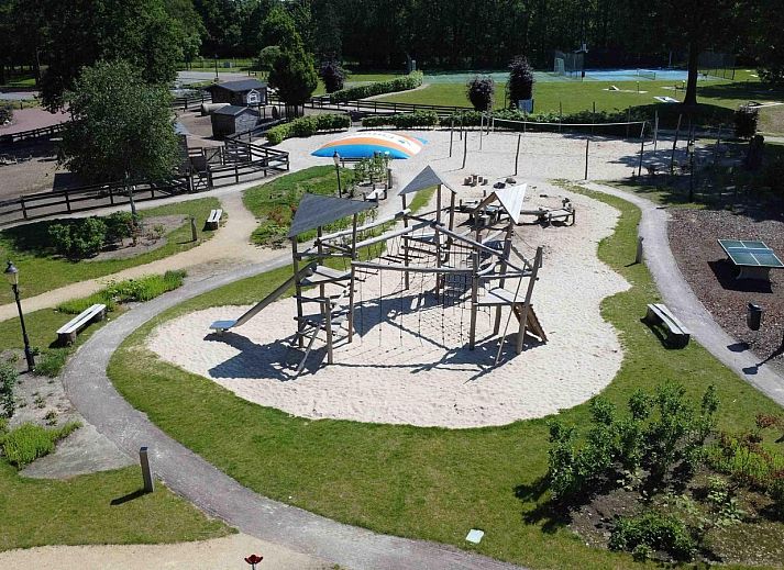 See-through from kitchen to living room in Detached house in Susteren, Central Limburg, with lots of natural light.