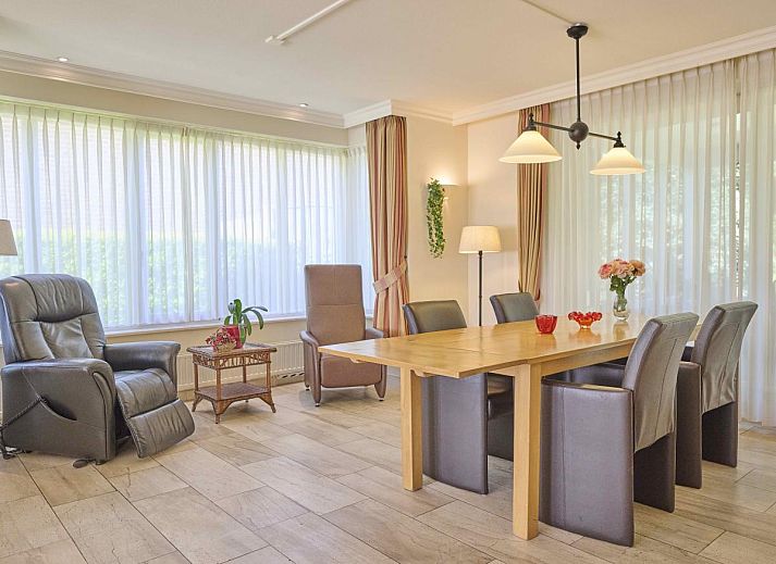 Front view of Lions House vacation home in Panningen, Central Limburg with modern architecture.