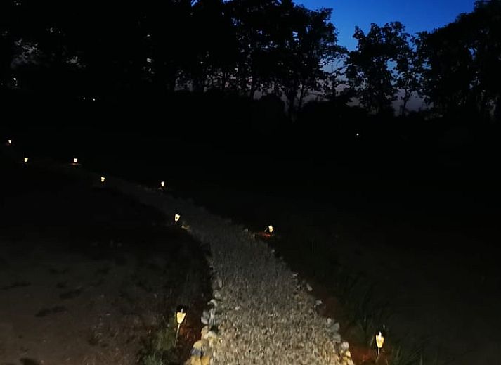 Bright attic space in Holiday home in America, North Limburg, with skylight and wooden elements.