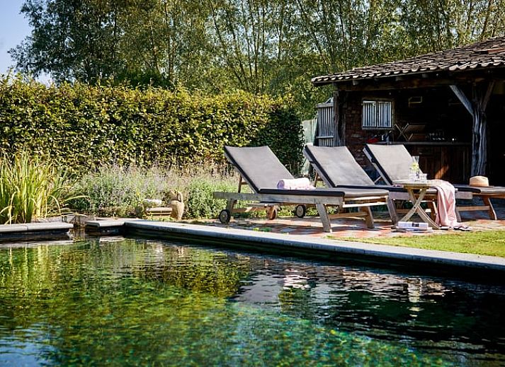 Knusse zithoek met open haard in Huisje in Sevenum, vakantiehuis in Limburg.