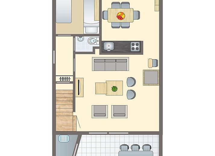 Domein De Schatberg 6-persoons kinderbungalow in Sevenum, Limburg met charmante entree en groene omgeving.