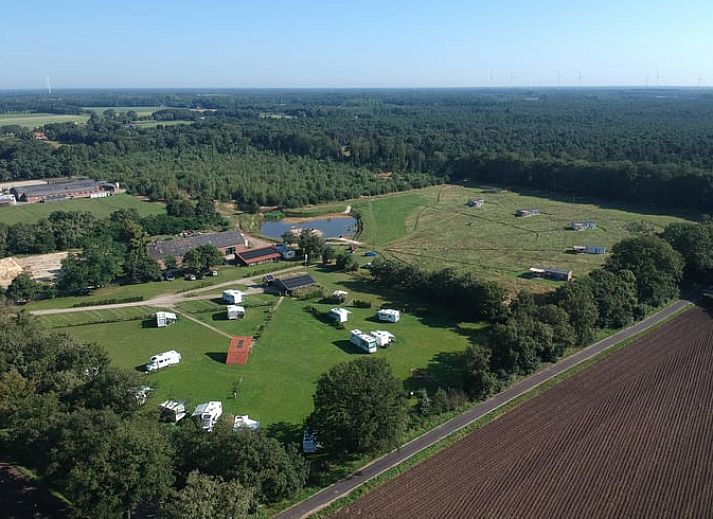 Entrance of Holiday Home in Heythuysen overlooking the surrounding fields in Limburg.