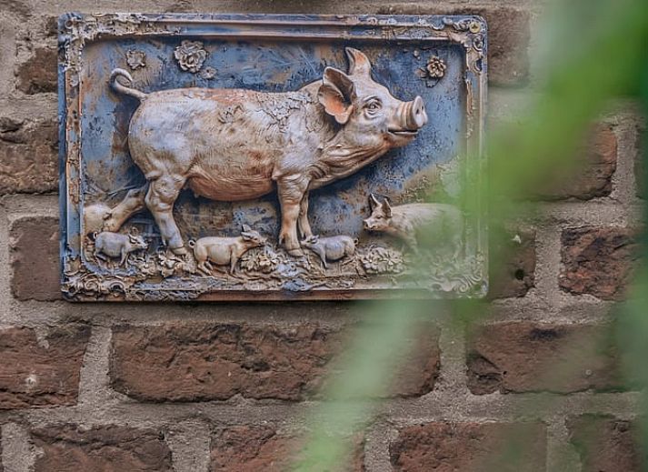 Stylish wall decoration in Holiday home in Maastricht, South Limburg for a warm atmosphere.