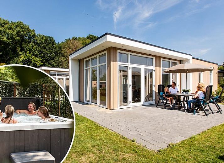 Module 5 persons Wellness Spa with terrace in Schin op Geul, South Limburg, vacation home in green surroundings.