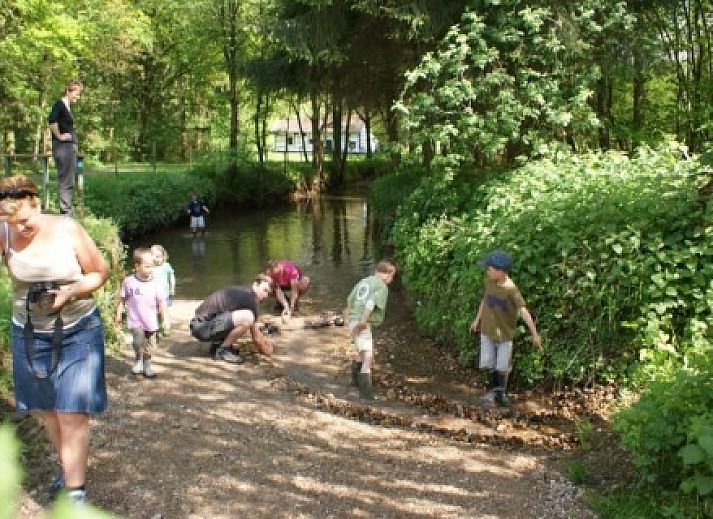 Entrance of Landgoed Karsveld vacation home in Slenaken, South Limburg with charming rural architecture.