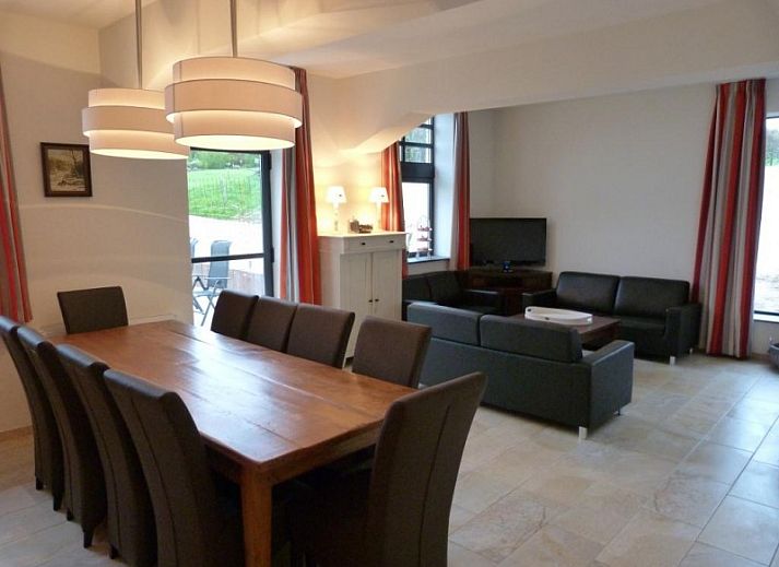 Entrance of Landgoed Karsveld vacation home in Slenaken, South Limburg with charming rural architecture.