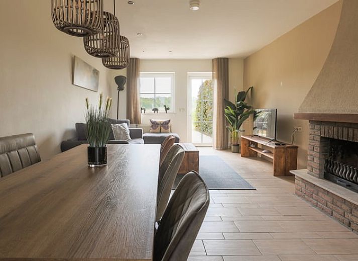 Aerial view of Holiday cottage in Wijlre, surrounded by South Limburg nature and green fields.