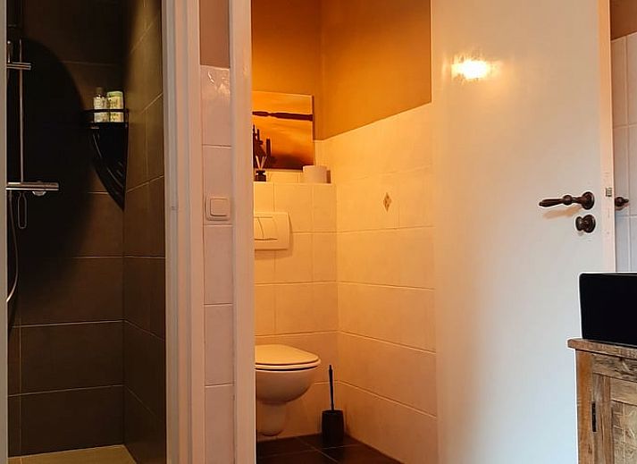 Geraeumige Terrasse des Ferienhauses in Beek, Suedlimburg, ideal fuer entspannende Momente im Freien.