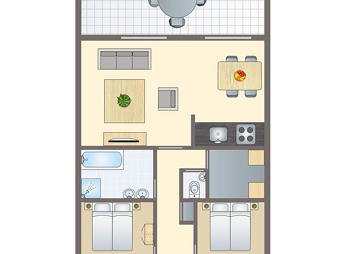 Unterkunft 394514 - Bungalow Zuid Limburg - Kasteeldomein De Cauberg | 4-persoons appartement | 4CA