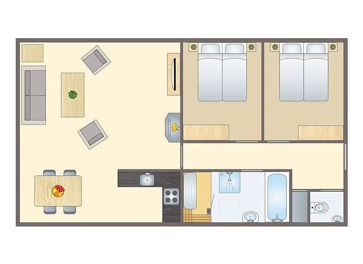 Kasteeldomein De Cauberg in Valkenburg a.d. Geul, charmant 4-persoons appartement met prachtige tuin.