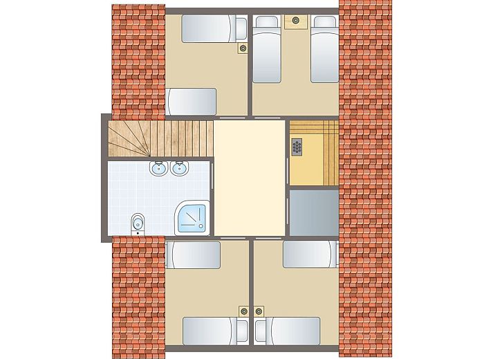 Modern kitchen in Kasteeldomein De Cauberg 10-person villa Culinair in Valkenburg a.d. Geul, South Limburg.