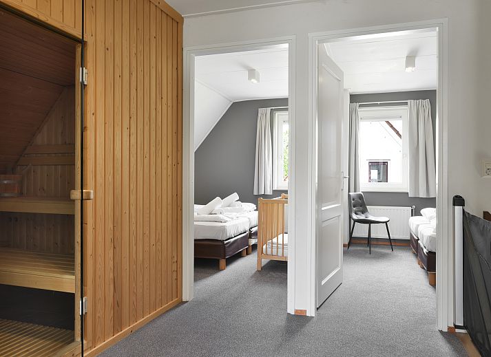 Stylish sitting area with TV in Kasteeldomein De Cauberg 10-person Villa Culinair, Valkenburg a.d. Geul.