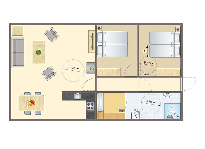 Unterkunft 394539 - Bungalow Zuid Limburg - Kasteeldomein De Cauberg | 4-persoons appartement - Extra to
