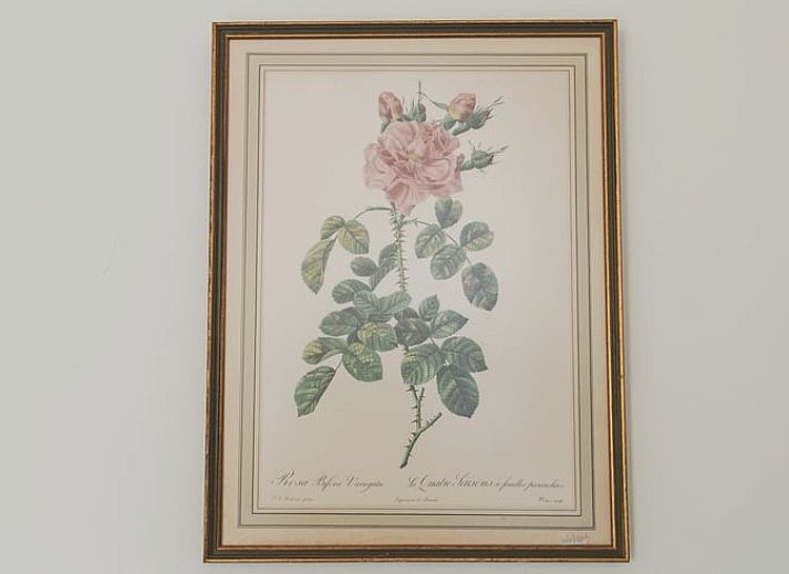 Detail van bakstenen muur met koperen lamp bij Vakantiehuis in Scheulder, Limburg.