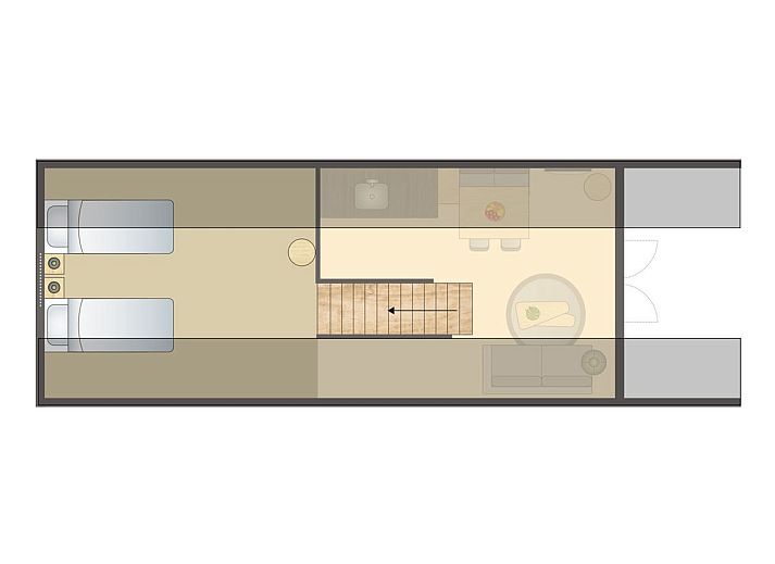 4-Personen-Huette 4B5 in Someren, De Peel, mit moderner Holzfassade und Terrasse.