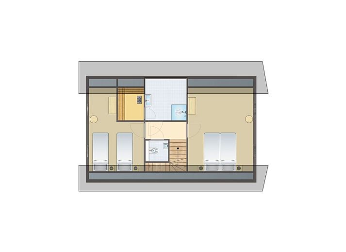 Buitenzijde van 6-persoonsbungalow 6L2 in Someren, De Peel, Noord Brabant met een prachtig uitzicht op de natuur.