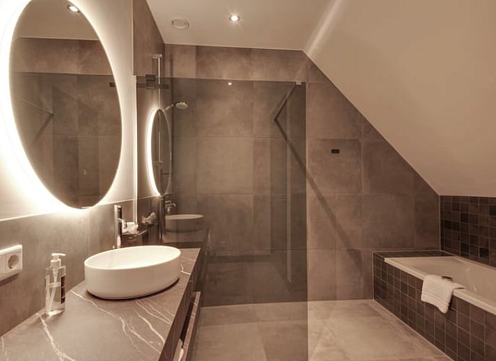 Stylish toilet room in Holiday home in Milheeze, North Brabant, with contemporary finish.