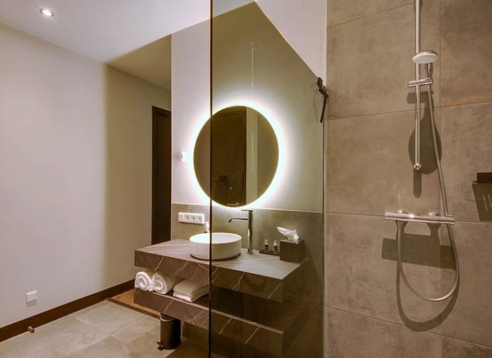 Stylish toilet room in Holiday home in Milheeze, North Brabant, with contemporary finish.