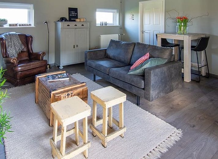 Blick auf die laendliche Umgebung des Ferienhauses in Deurne, De Peel, Nordbrabant.