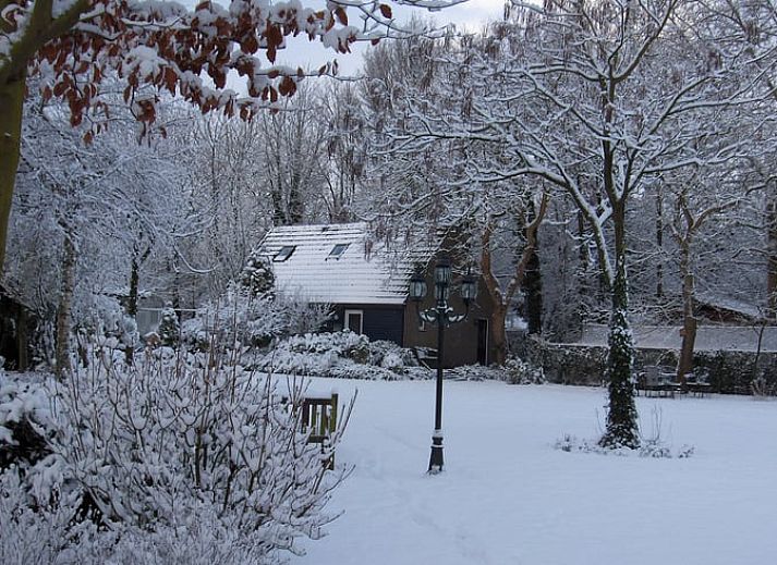 Verlichte nachtelijke aanblik van Vakantiehuis in Budel, ideaal voor een verblijf in Kempen, Noord Brabant.