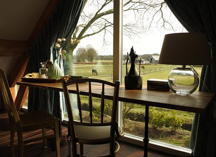 Groene tuin bij Vakantiehuisje in Lage Mierde, perfect voor ontspanning in de natuur van de Kempen, Noord Brabant.