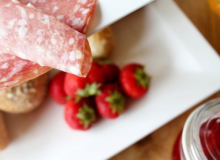 Quiet morning in nature at vacation home in Baarle-Nassau, with sun rays through the trees in North Brabant.